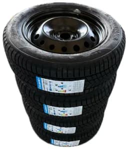 Set complet de iarnă 16" pentru Dacia Stepway, Dacia Jogger, 4 jante oțel + 4 anvelope iarnă 205 60 r16 Sunny 96H XL