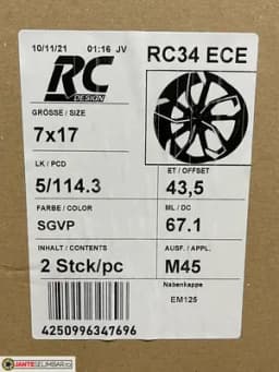 Jante Mitsubishi Outlander, Outlander Hybrid, Asx, Eclipse, Lancer, Noi, 17"