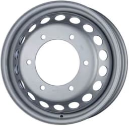 Jantă oțel 16" Mercedes Sprinter, VW Crafter, MAN TGE — axă dublă — argintiu