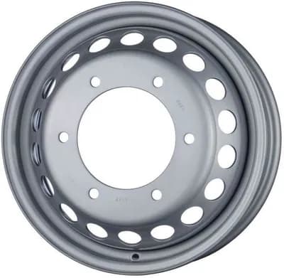 Jantă oțel 16" Mercedes Sprinter, VW Crafter, MAN TGE — axă dublă — argintiu