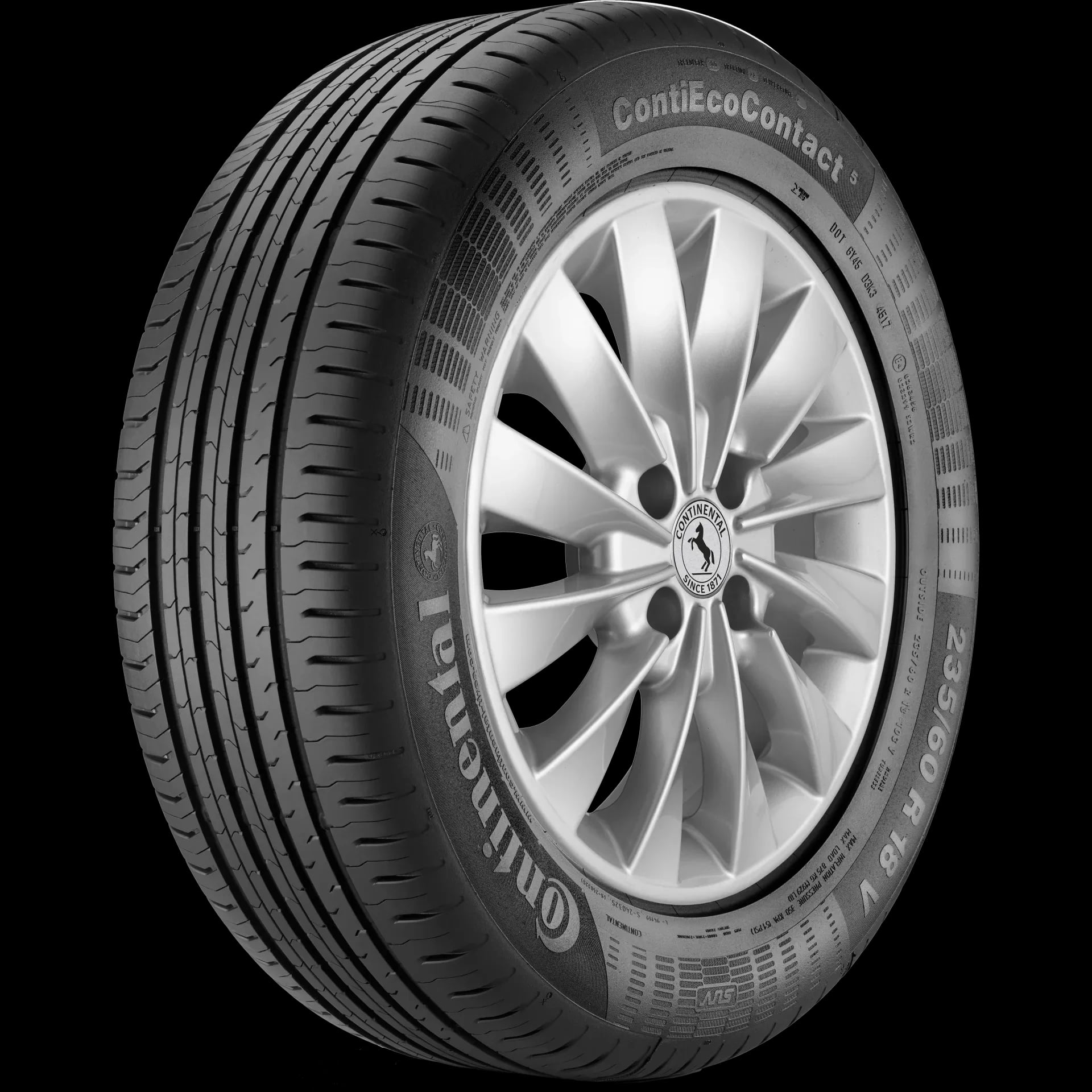 185/55 R15 CONTINENTAL ContiEcoContact 5 82H  (B,B,70)