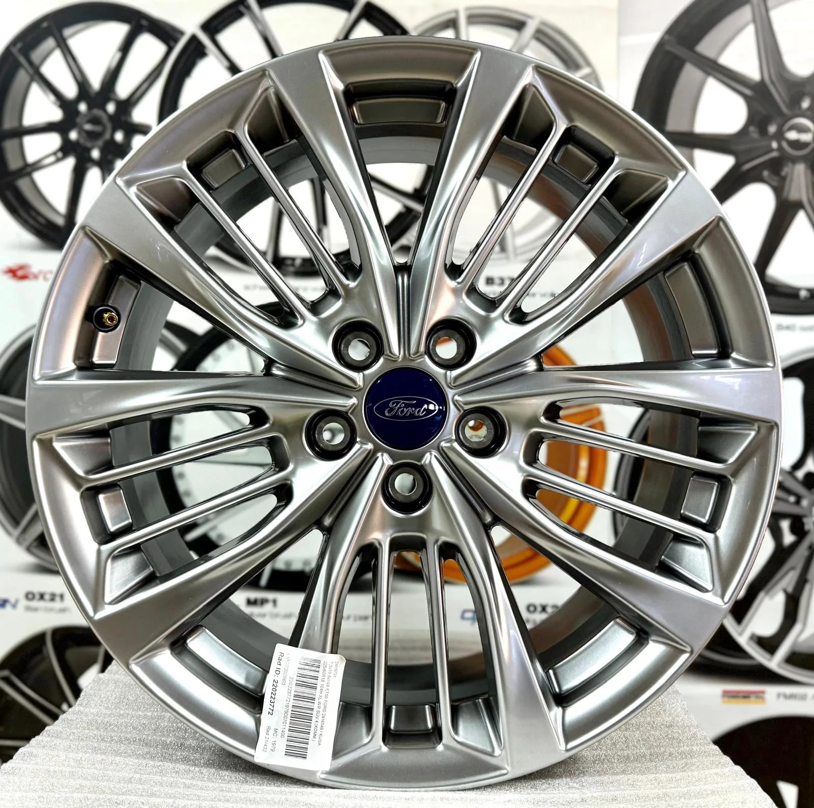 Jante aliaj Ford Kuga, Kuga new, C-Max, S-Max, Focus new, Galaxy, Mondeo new, Puma new, originale, 18", senzori presiune inclusi