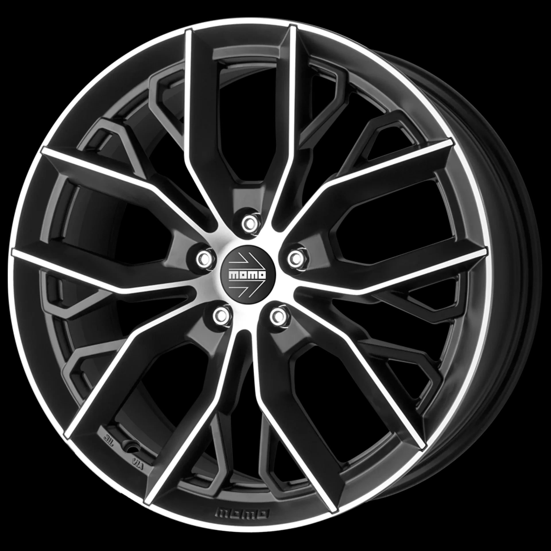 MOMO Massimo Matt Black Polished