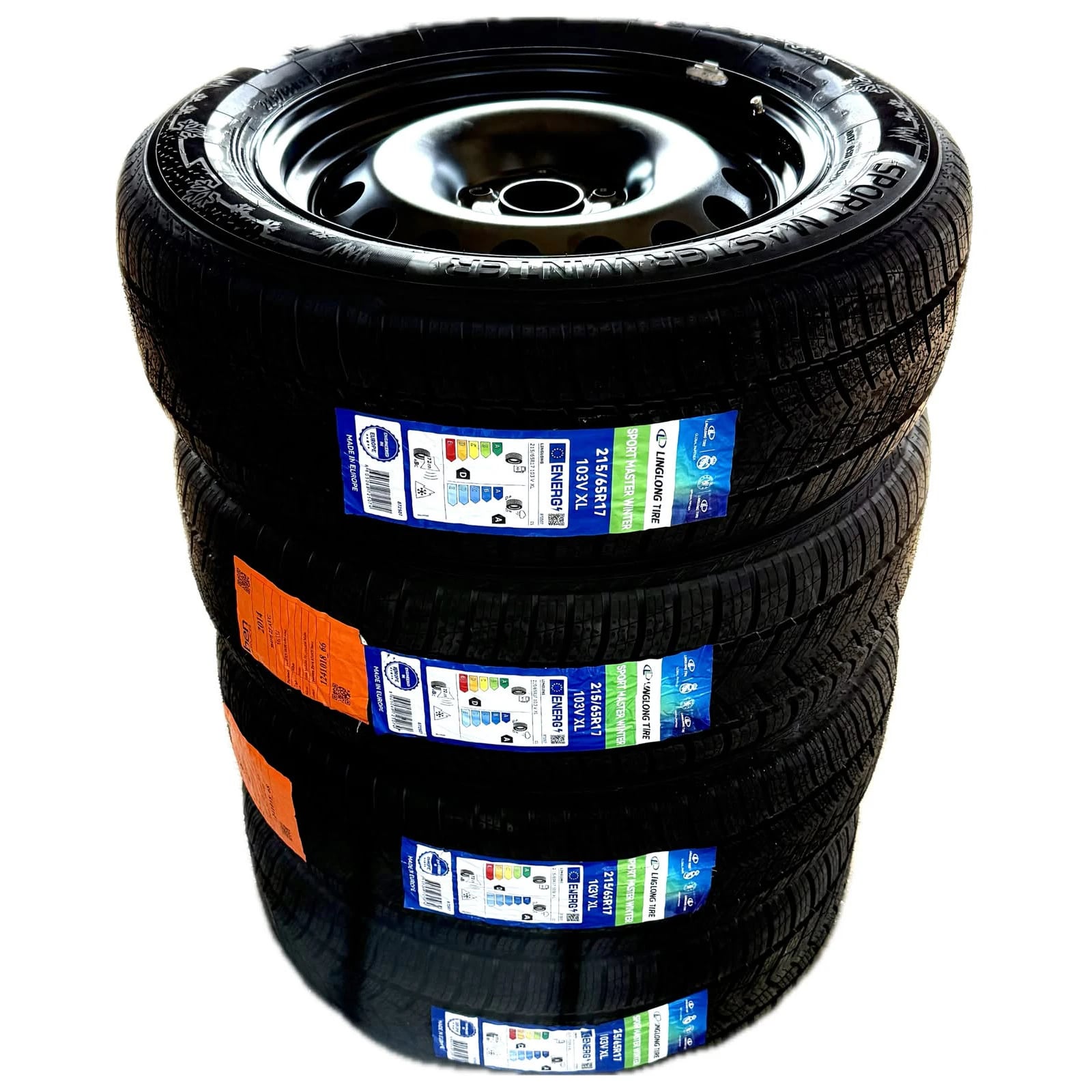 Sunny Set complet de iarna 17 inch pentru Dacia Duster III, Dacia Bigster , anvelope iarna 215/65r17 + jante otel , umflate si echilibrate