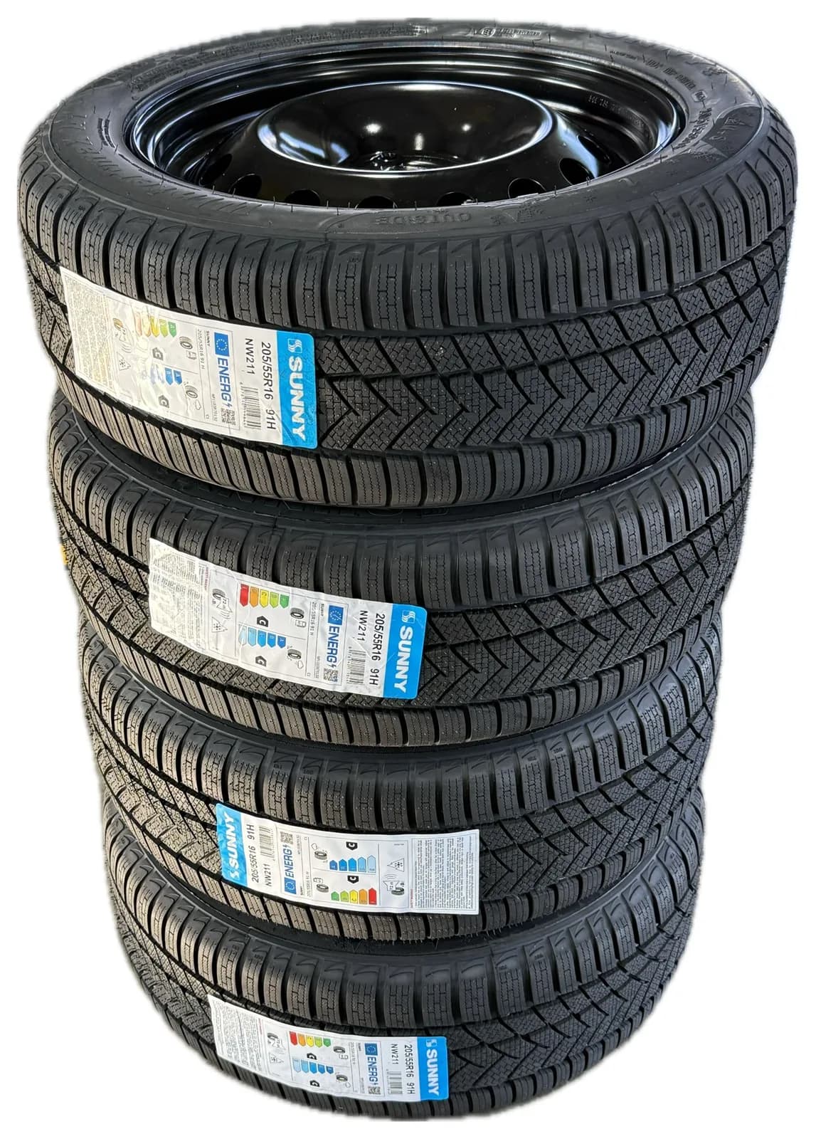 Set complet de iarnă pentru Dacia Sandero Stepway 16", jante oțel +anvelope iarnă 205 55 r16