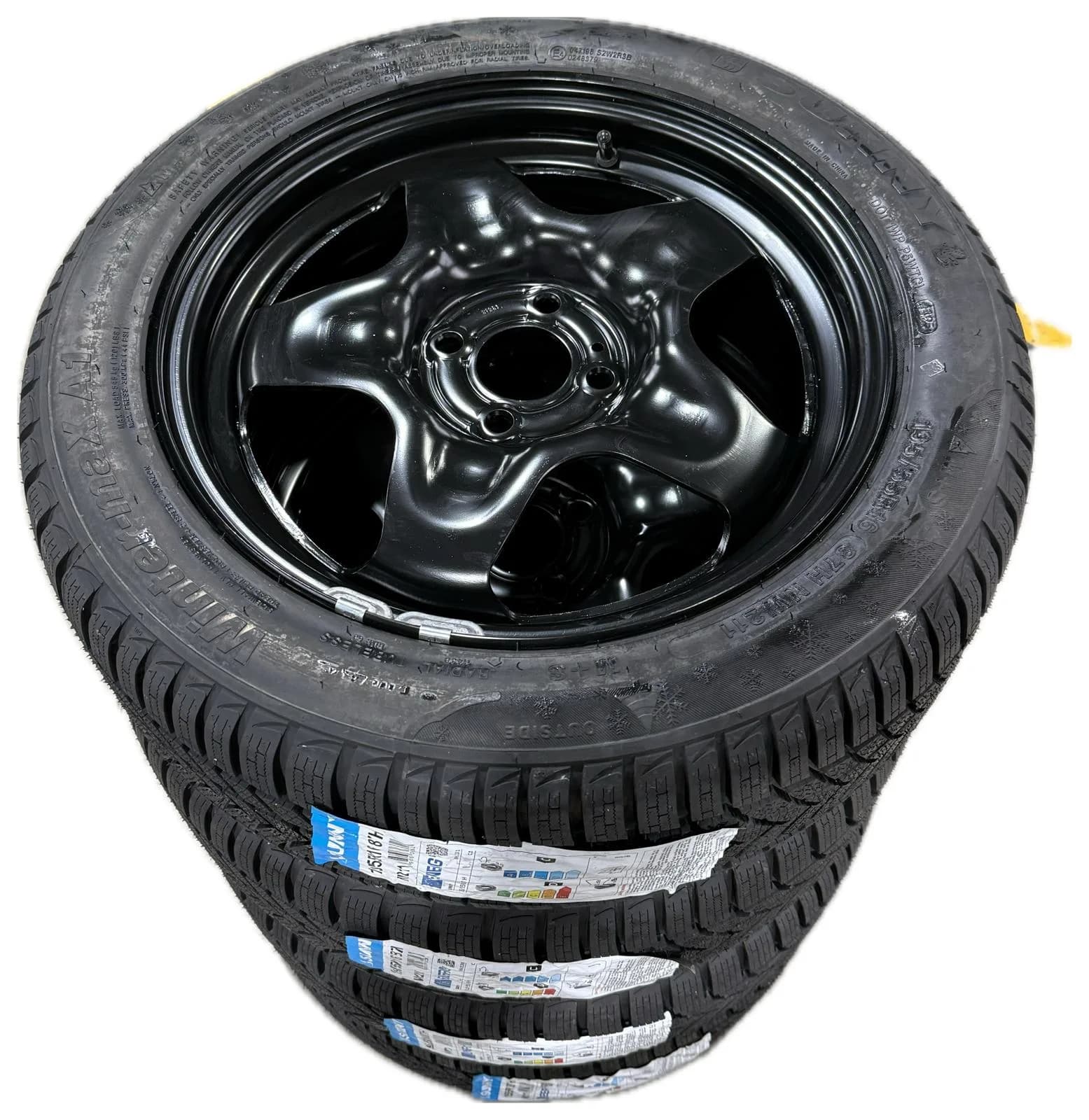 Set complet de iarnă 16" pentru Dacia Logan III, 4 jante oțel structurale + 4 anvelope iarnă Sunny Nw211 195 55 r16 87H
